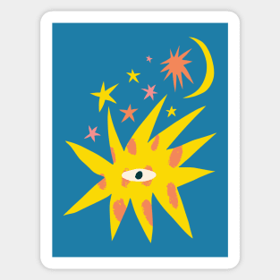 Star Moon Eye Sticker